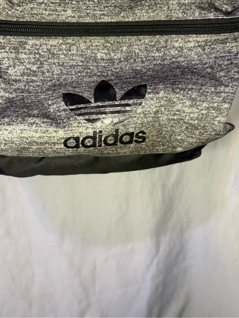 adidas Grey Heather Backpack with Black Accents